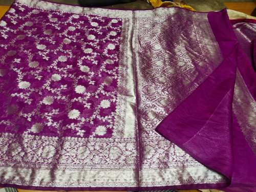 Buy Banarasi Semi Georgette Jaal Work Saree