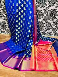 Designer Banarasi Soft Silk Zari Butti Saree
