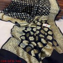 Exclusive Banarasi Beautiful Butti Semi Georgette Saree thumb 3