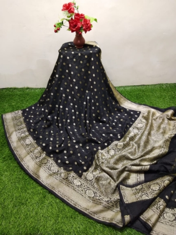 Exclusive Banarasi georgette silk buti saree for women
