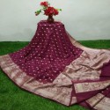 Exclusive Banarasi georgette silk buti saree for women thumb 2