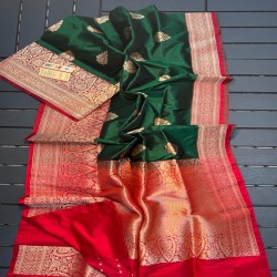 Exclusive Banarasi Handwoven Katan Butta Saree