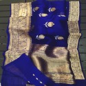 Exclusive Banarasi Handwoven Kora Organza Butta Saree