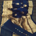Exclusive Banarasi Handwoven Kora Organza Butta Saree thumb 5