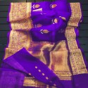 Exclusive Banarasi Handwoven Kora Organza Butta Saree thumb 7