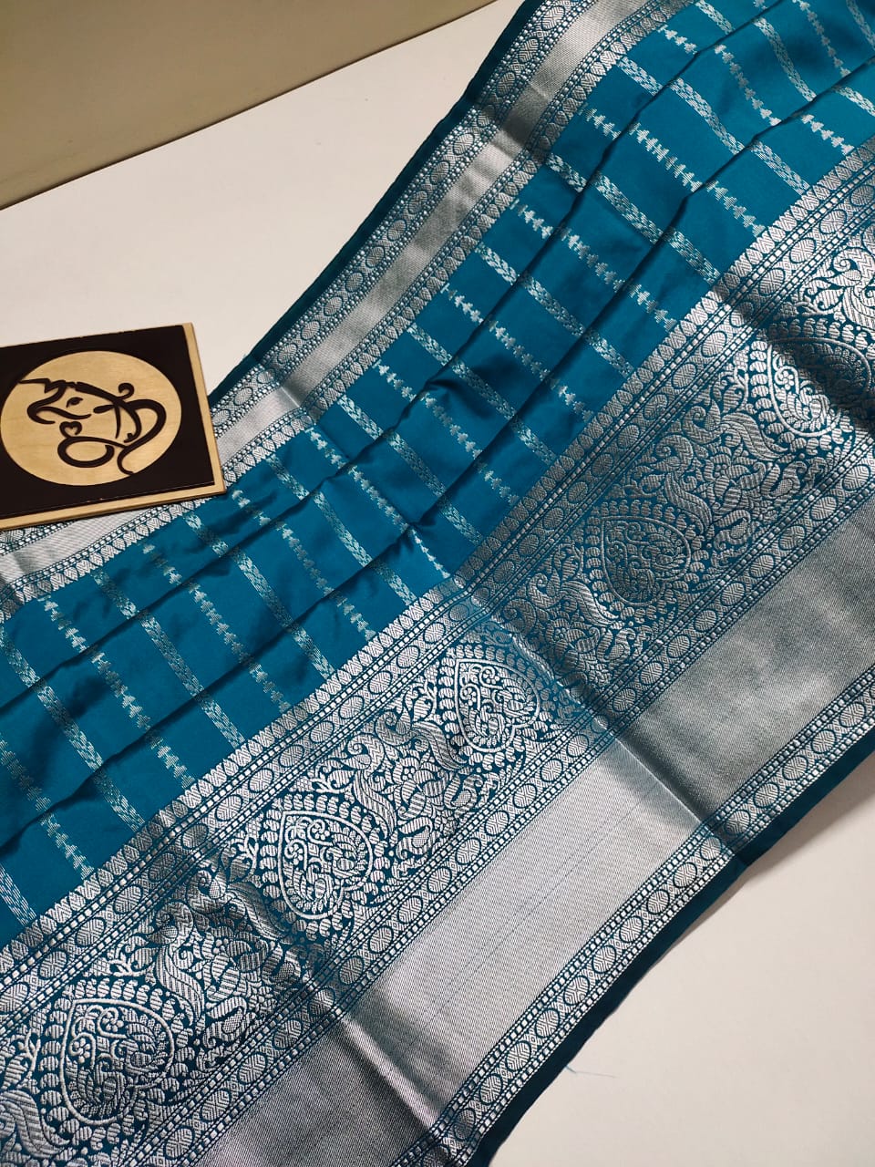 Exclusive Banarasi Semi Georgette Stripe Saree