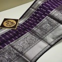 Exclusive Banarasi Semi Georgette Stripe Saree thumb 4