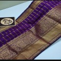 Exclusive Banarasi Semi Georgette Stripe Saree thumb 7