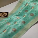 Exclusive Banarasi Warm Silk Meena Butta Saree thumb 9