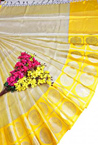 Fancy Banarasi Tissue Silk Scart Saree