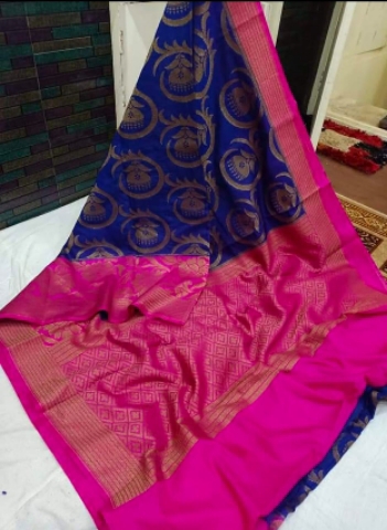 Fancy dupian silk designer saree for women