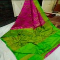 Fancy dupian silk designer saree for women thumb 1
