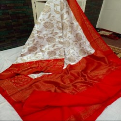 Fancy dupian silk jaal saree for women
