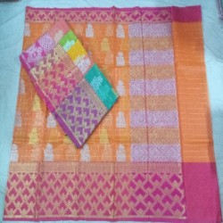 Fancy Kora Oraganza Scart Butta Saree for women