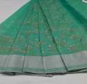 Fancy Linen Multi Embroidery Saree For Ladies thumb 1