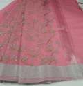 Fancy Linen Multi Embroidery Saree For Ladies thumb 2