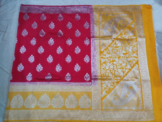 Fancy Linen Silver Zari Scart Butta Saree for Womens