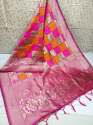 Fancy Pure Silk Zari Butti Saree For Ladies thumb 1