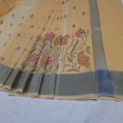 Fancy Linen Multi Embroidery Saree 