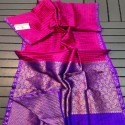 Handwoven Katan Silk Check Saree thumb 2