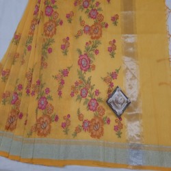 Linen embroidery Multi Designer Jaal Saree for Ladies