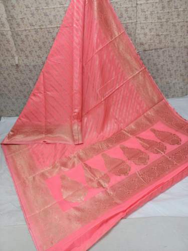 New Arrival Cotton Silk Stripe Saree For Ladies