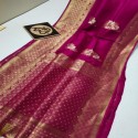 New Banarasi Semi Georgette MeenaKari Butta Saree thumb 2