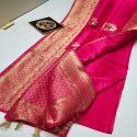 New Banarasi Semi Georgette MeenaKari Butta Saree thumb 3