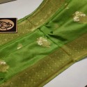 New Banarasi Semi Georgette MeenaKari Butta Saree thumb 4