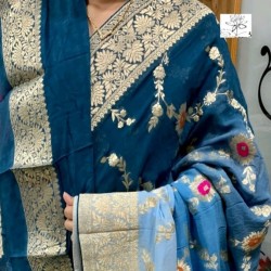 New Beautiful MeenaKari Jaal Georgette Saree