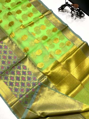 New Collection Banarasi Kora Silk Butta Work Saree
