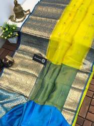 New Fancy Banarasi kora Dyebal Saree