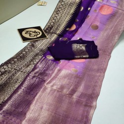 New Kora Organza Silk Different type Butta Saree