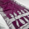 New Semi Georgette All Over Mutor Butti Saree thumb 2