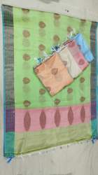 Trendy Banarasi Pure Cotton Butta Saree