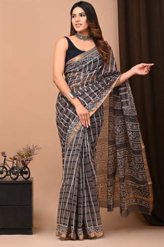 Bagru Print Kota Doria Saree Collection By Believe Creation by Believe Creation