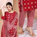Beautiful Cotton Kurti Pant with Dupatta Set 