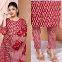 Beautiful Cotton Kurti Pant with Dupatta Set  thumb 2