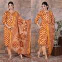 Beautiful Cotton Kurti Pant with Dupatta Set  thumb 6