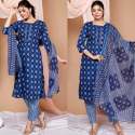 Beautiful Cotton Kurti Pant with Dupatta Set  thumb 8
