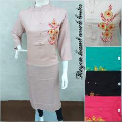 Hand Work Rayon Kurti