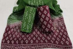 Jaipuri Block Printed Dress Material With Chiffon Dupatta 