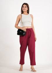 Ladies Pure  Cotton pants With Double pockets