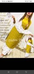 Lime Yellow Rayon Kurti palazzo Set 