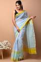 New Arrival Hand Made Block Print Kota Doria Saree  thumb 11