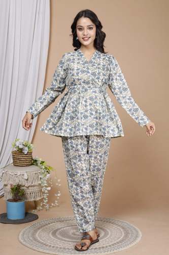 new collection Pure cotton printed Co ord set