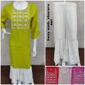 Stylish Plain kurti with palazzo suit  thumb 4