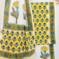 Hand Block Printed Cotton Suit Material