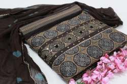 Hand Block Printed Gotta Patti Suit Material 