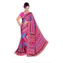 Designer Fancy Pink Turkey Crepe Silk Saree